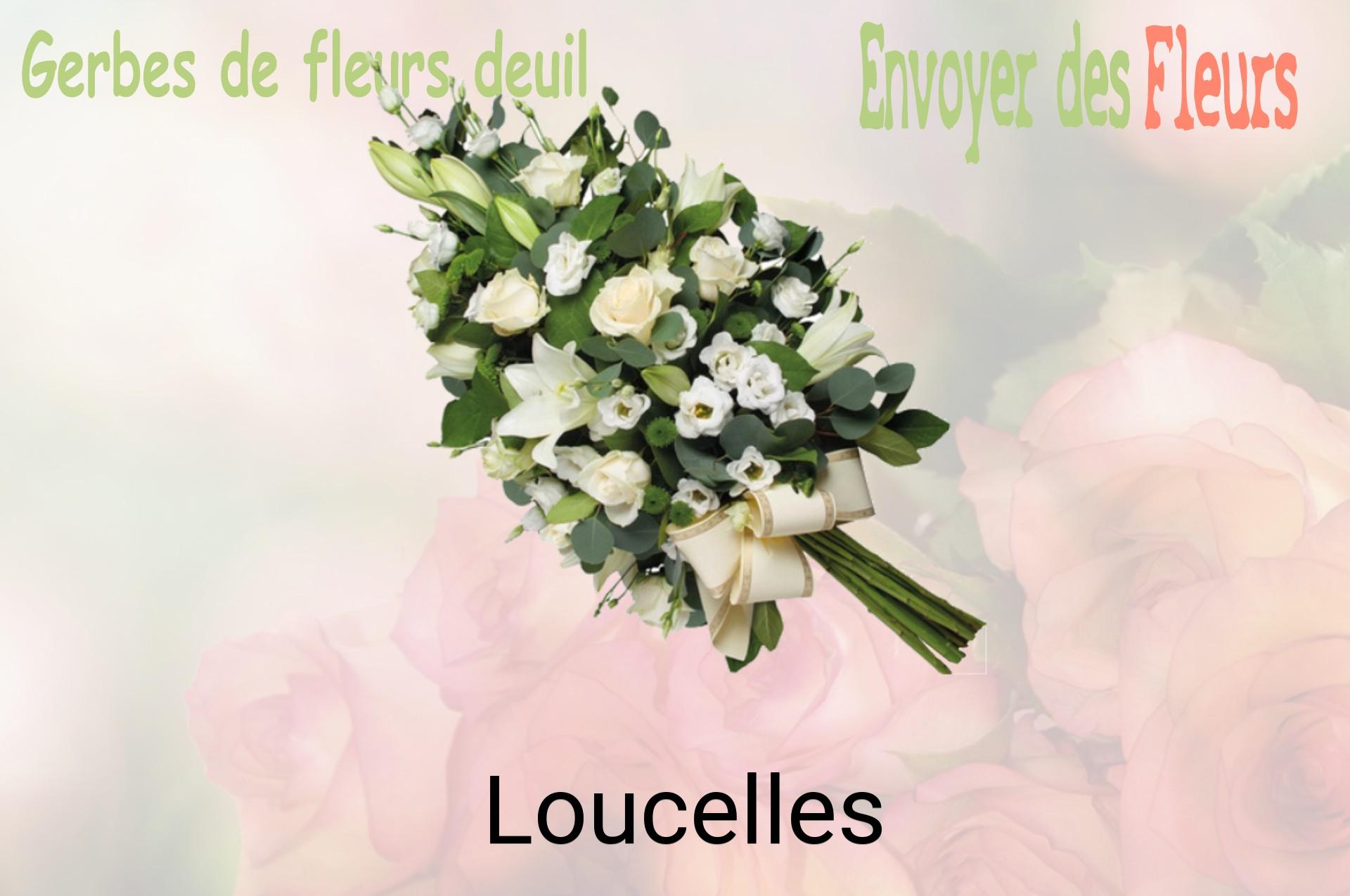 Gerbe de fleurs de deuil livrée à Loucelles